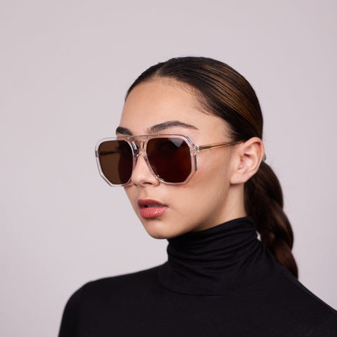 Wager - Crystal w/ Brown Monochrome Lens