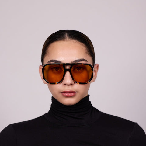 Wager - Brown Tort with Orange Lenses