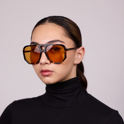 Wager - Brown Tort with Orange Lenses