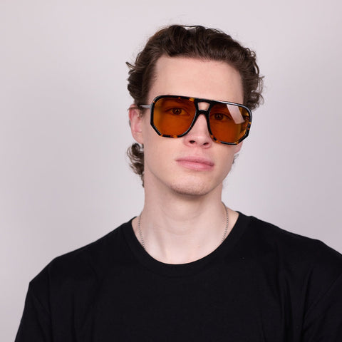 Wager - Brown Tort with Orange Lenses