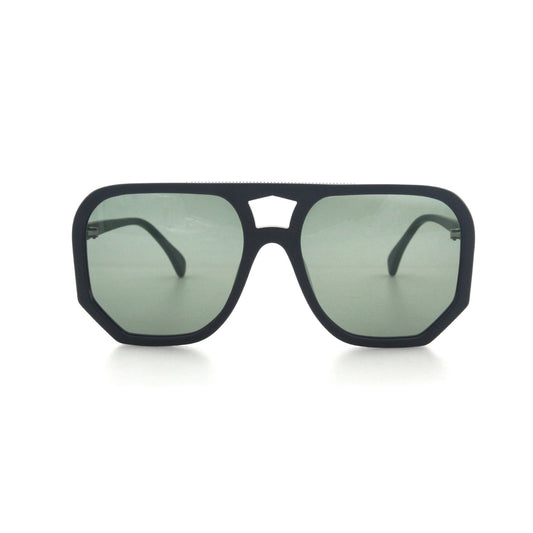 Wager - Matt Black w/ Green Monochrome Lens