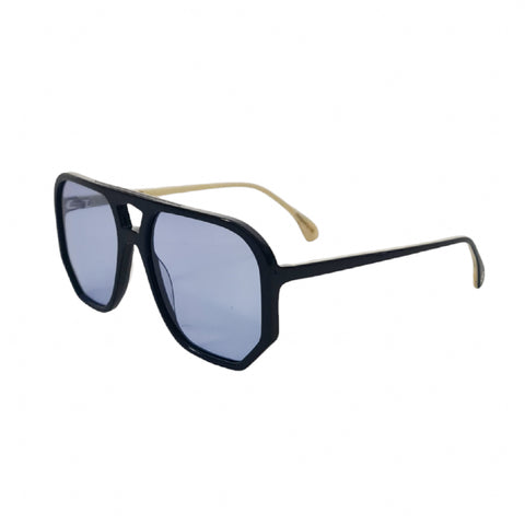 Wager - Black with Blue Lenses