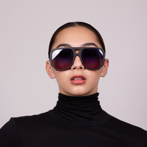 Wager - Matt Black w/ Blue to Purple Lens